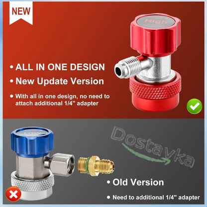 Set of refueling couplings VALUE VHF-SA VHF-A (low + high pressure) quick-release (1/4" SAE)