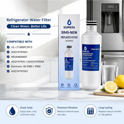 LG Refrigerator Water Filter (ADQ74793501, LT1000P)