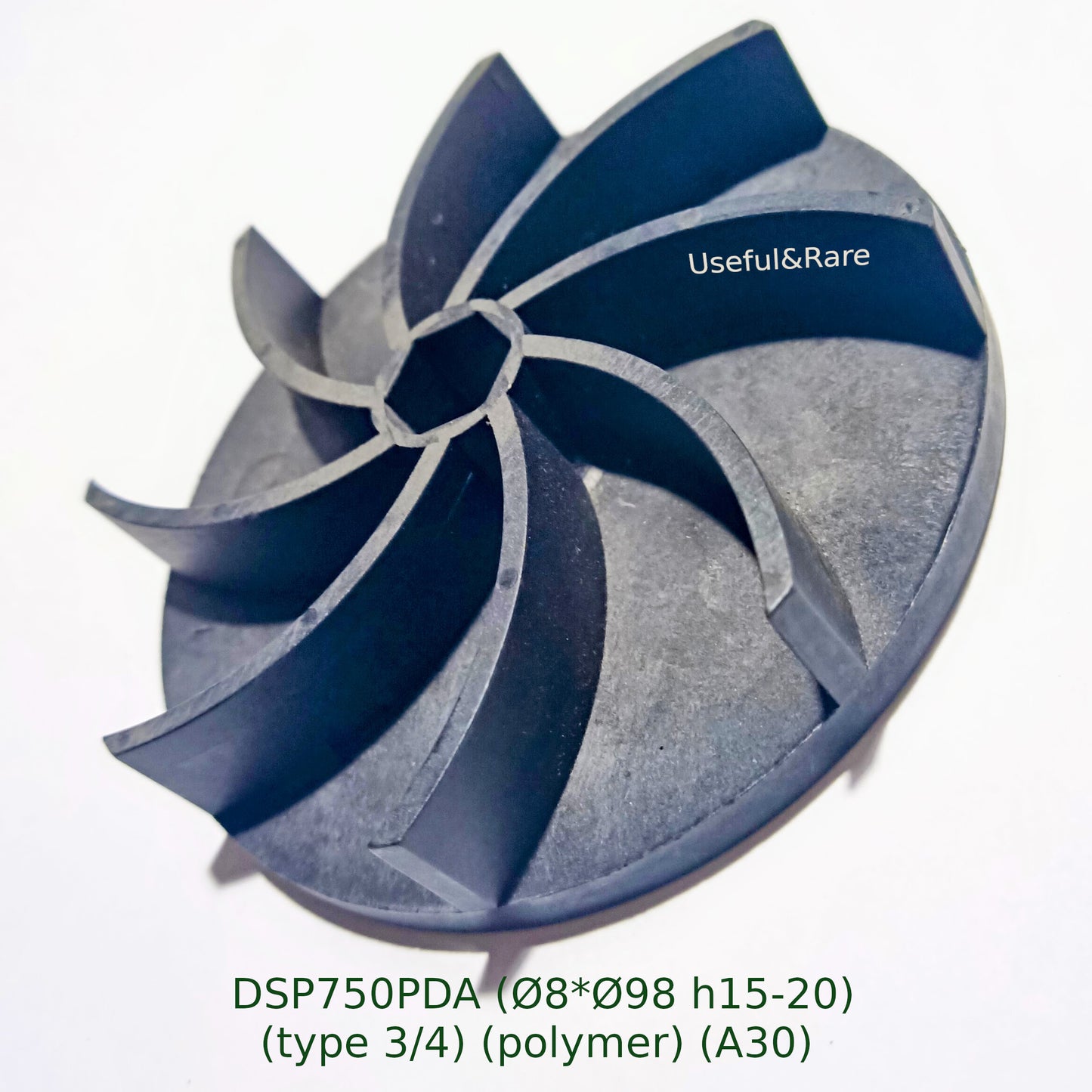 Working wheel d98 h20 for drainage pump Sprut/ NPO DSP750PDA (Ø8*Ø98*15*0*20*Z8) (type 3/4) (plastic) (A30)