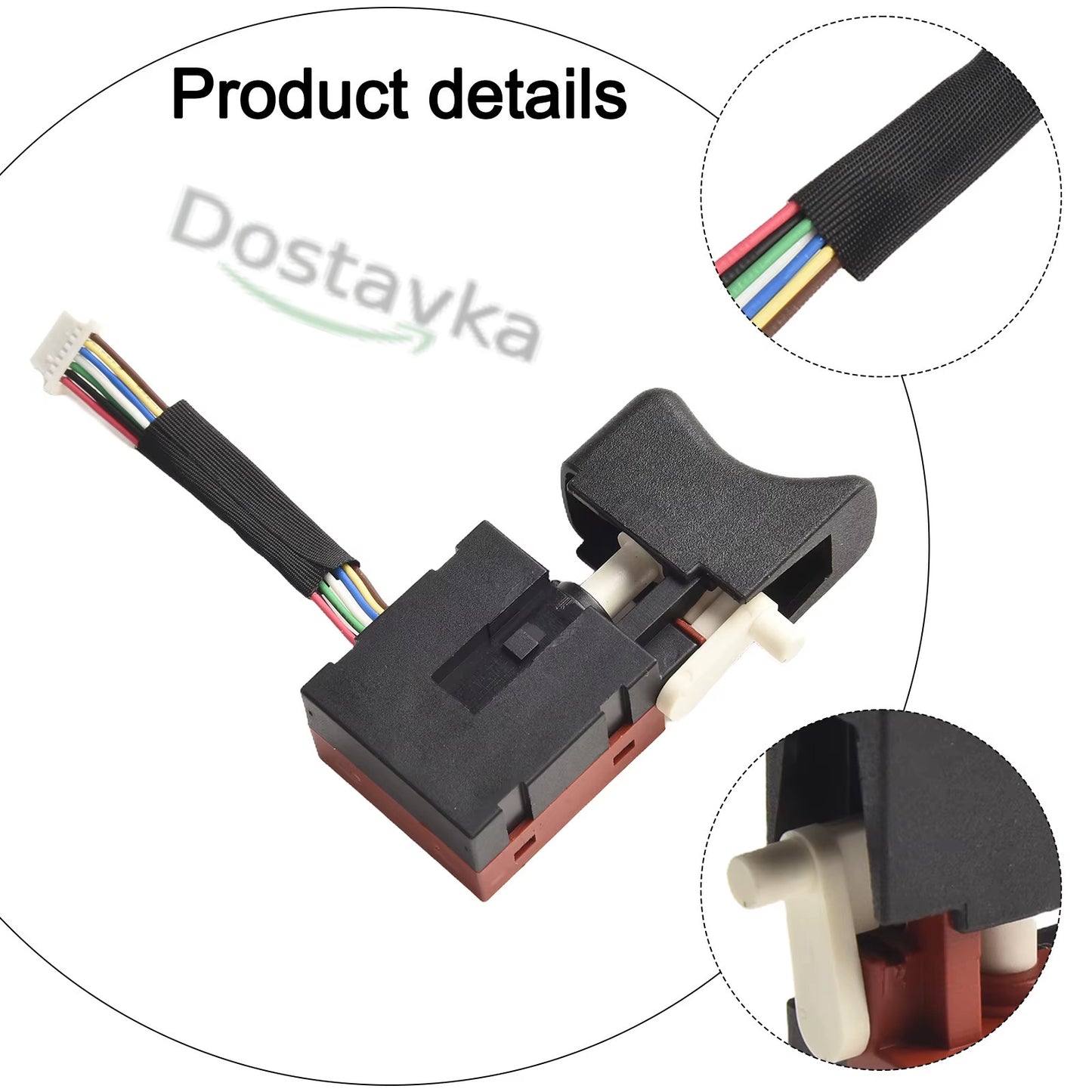 Electric Wrench nut/ screwdriver switch repair kit Tekhmann TCD-65/I20 BS (27*15)