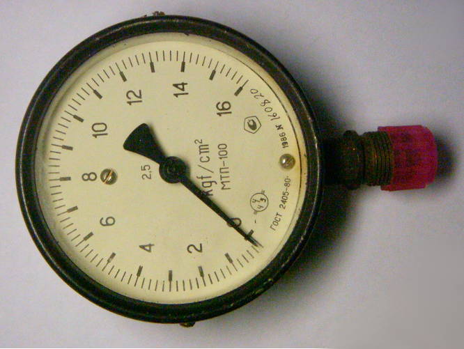 USSR Pressure Gauge MTP-100 (Technical Indicating, M20x1.5, 100mm)