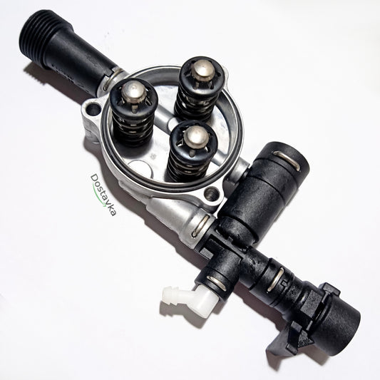 Pump chamber housing for car wash NPO CW1900/CW2000 (with pipes and valves) (assembled) (A58)