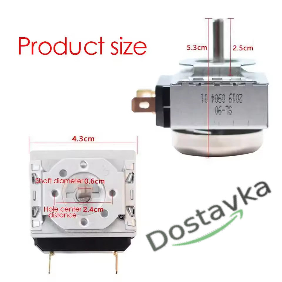 Electric furnaces 16A Timer 90 minutes rod h17 6*4.5 (with cut) 2pin