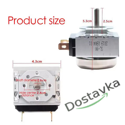 Electric furnaces 16A Timer 90 minutes rod h17 6*4.5 (with cut) 2pin