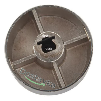 Rotary chrome round handle for oven burner hob d36*6 h25