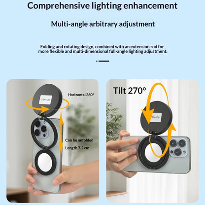 On-camera LED video light makeup mirror YSH126