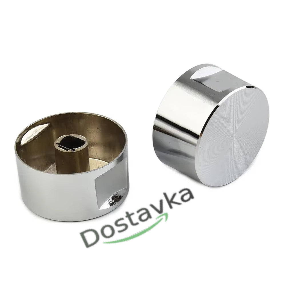 Metal silver control knob for oven hob Hansa/ Gorenje 6 mm 4*6 d37 h19