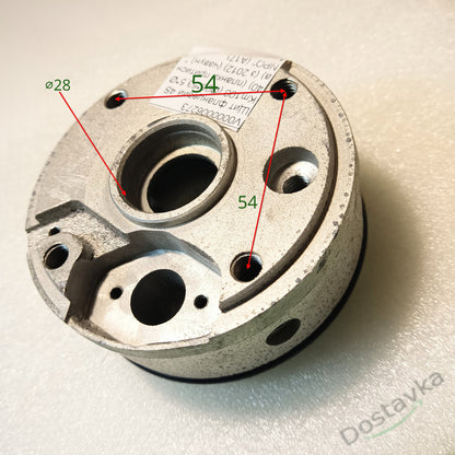 Flange shield for submersible pump Sprut 4SKm100 (Ø96*53.5*Ø40) (pressure plate) (since 2012) (cast iron) NPO (A17)