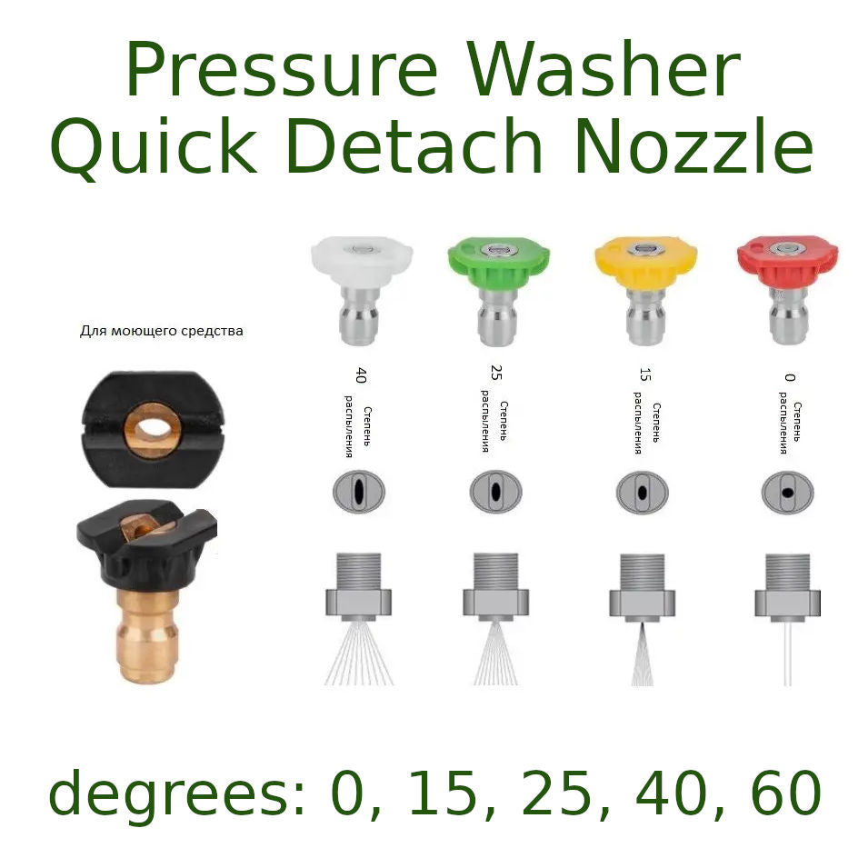 High pressure washer nozzles (d7*10) set 4 pcs