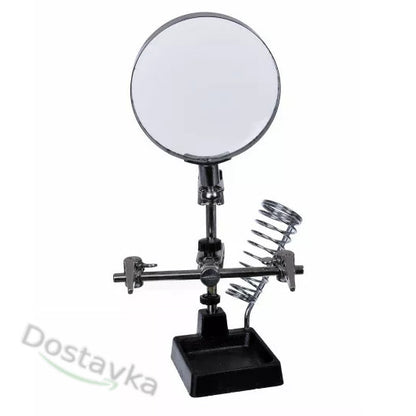 JM-508 Third Hand Soldering/Minor Repair Holder with 90mm Magnifying Glass