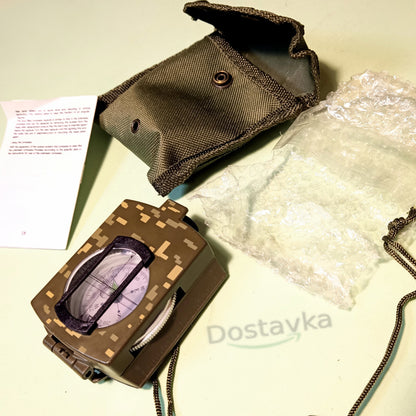 Lensatic prismatic compass tactical compass with lanyard and case