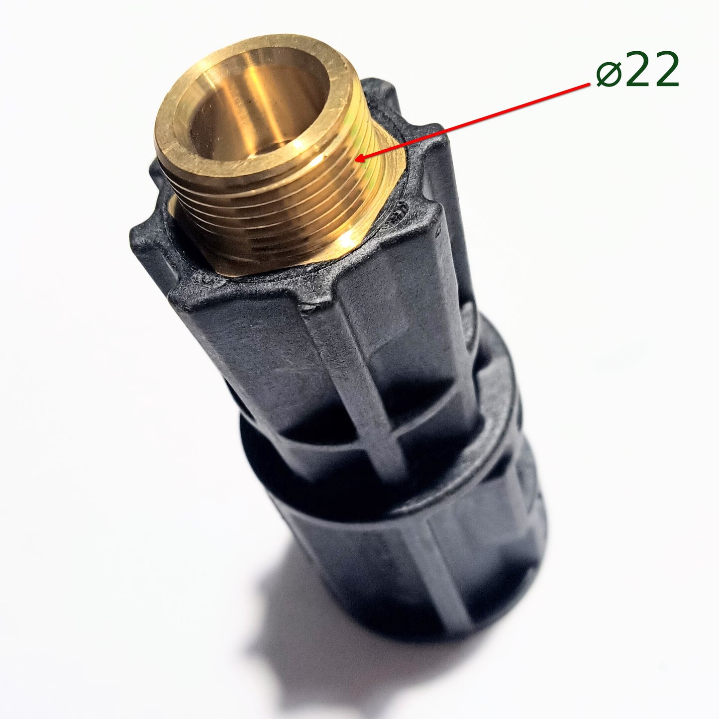 NPO GARDEN-CW 7,5/2,2 (M22x1,5) (A44) Pressure Washer Spray Gun Adapter (Plastic + Brass)