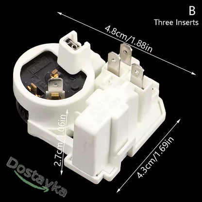 Refrigerator compressor start relay 3-Pin PTC Thermistor Thermal Overload Protection A1E8 8100 ZEM