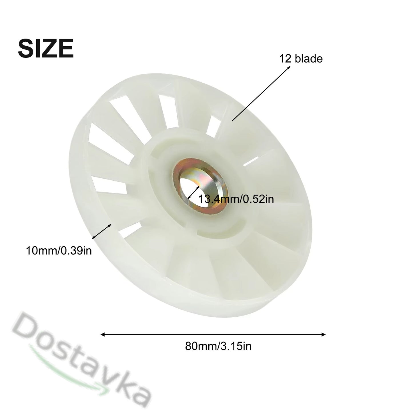 Fan impeller of electric jackhammer engine (d80*13.5 h10 mm)