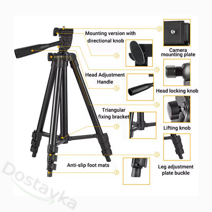 Universal Phone Camera Tripod 3120 (34-102cm, Bluetooth, Bag)