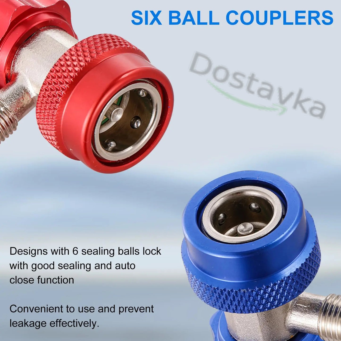 Set of refueling couplings VALUE VHF-SA VHF-A (low + high pressure) quick-release (1/4" SAE)