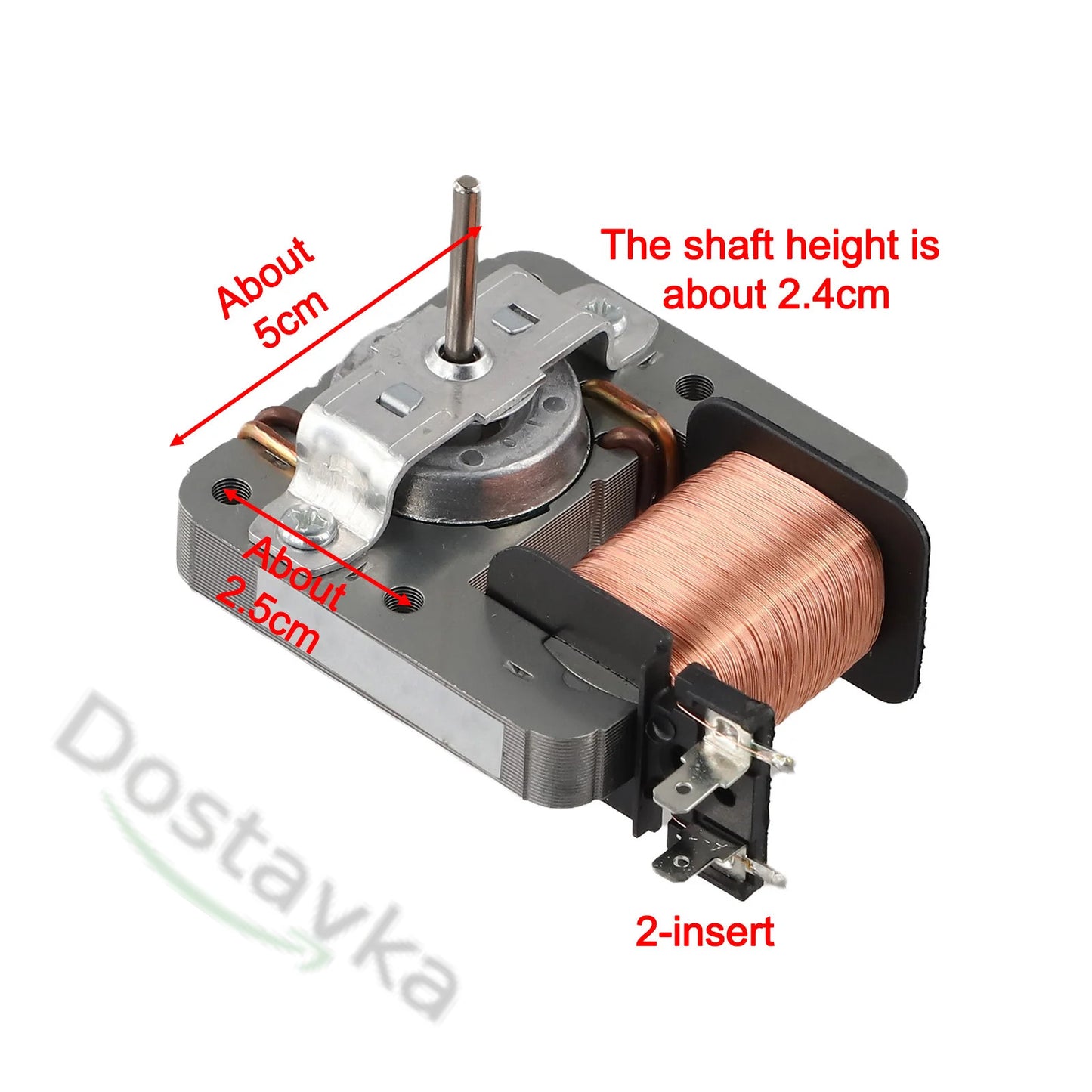 Microwave Oven Fan Motor 2-pin 220V