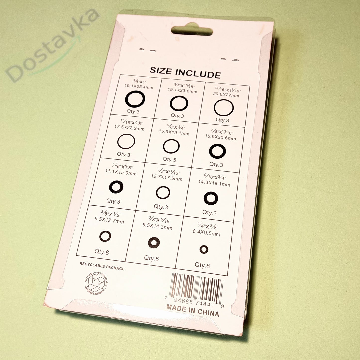 50 different sealing rings Set (6-19 mm)