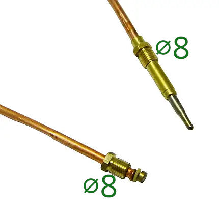 Gas boiler/stove thermocouple thread ø8 - ø8 rod 6mm