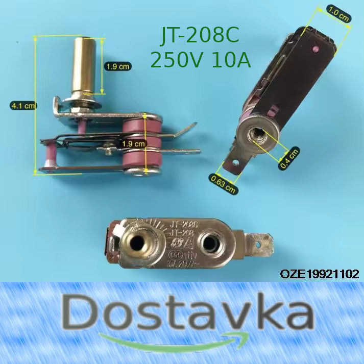 Thermoregulator (thermostat) JT-208C 250V 10A for convection oven