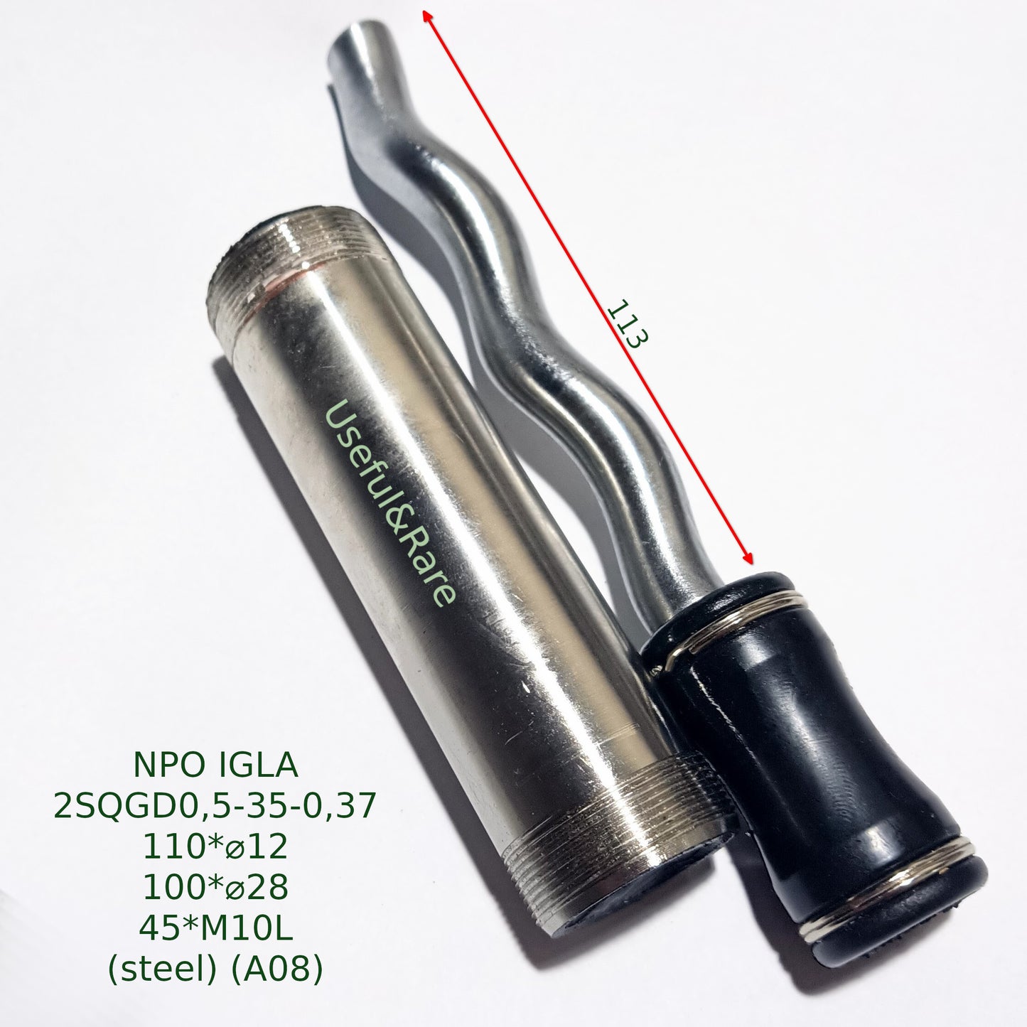 NPO IGLA 2SQGD0.5-35-0.37 submersible pump screw unit (110*ф12/100*ф28/45*M10L) (steel) (A08)