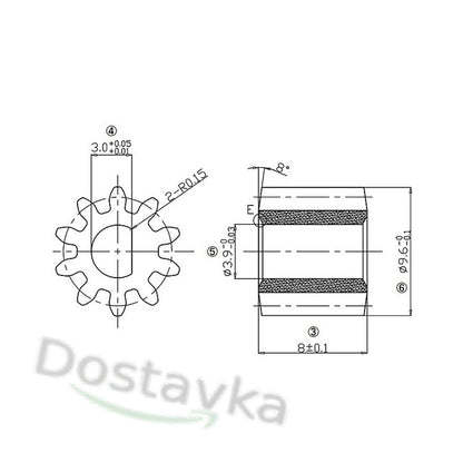 Battery-Powered Gadgets Metal Gear 10 Teeth D-Hole 3*3.9mm