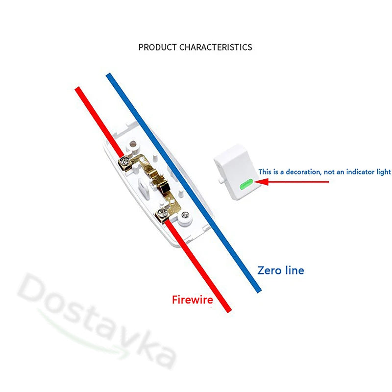 Home Desk Lamp/Floor Lamp ON/OFF Switch (2.7*6.2 cm)