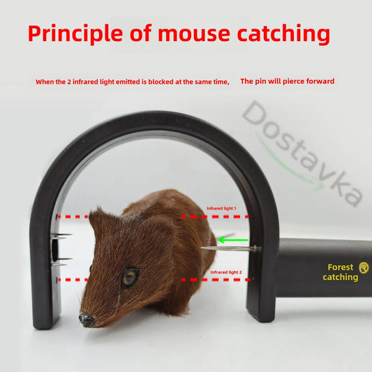 Automatic rat trap with infrared sensor