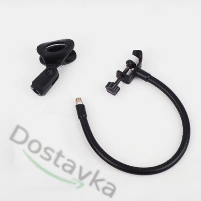 Desktop Flexible Adjustable Microphone Holder with Grip (Clamp)