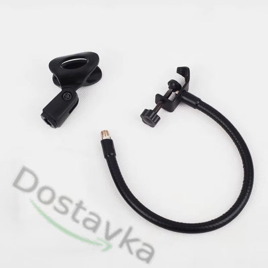 Desktop Flexible Adjustable Microphone Holder with Grip (Clamp)