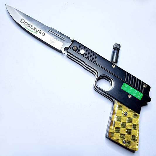 Switchblade in the form of a pistol