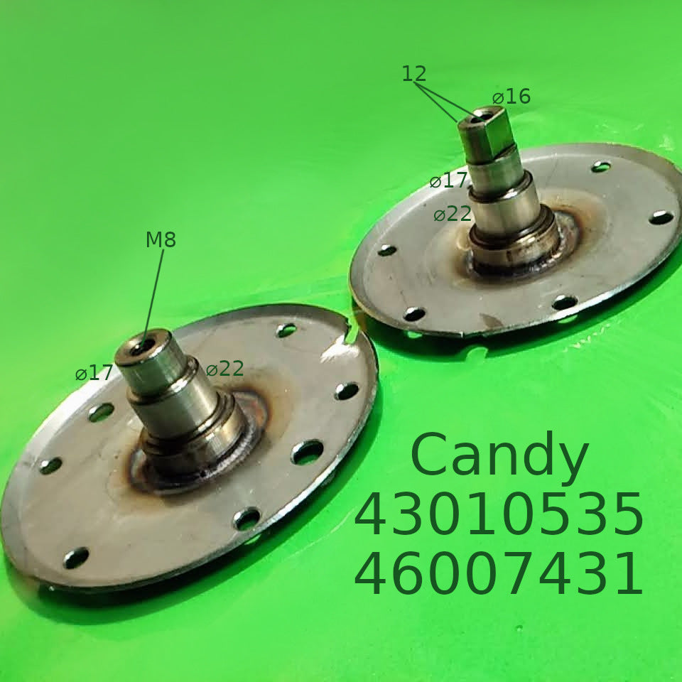 Candy washing machine stainless steel drum flanges set 43010535, 46007431