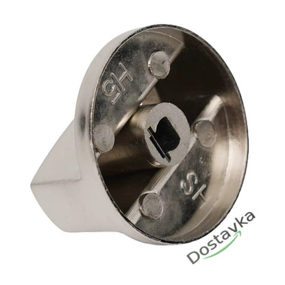 Electric/gas stove oven control knob 6 mm silver coating 5*6 d40 h25