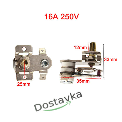 Thermostat KDT-200/ KST-220 16A 250℃ for fan heater/ oven/ rice cooker Orion, Vimar, Liberty