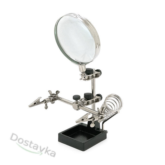 JM-508 Third Hand Soldering/Minor Repair Holder with 90mm Magnifying Glass