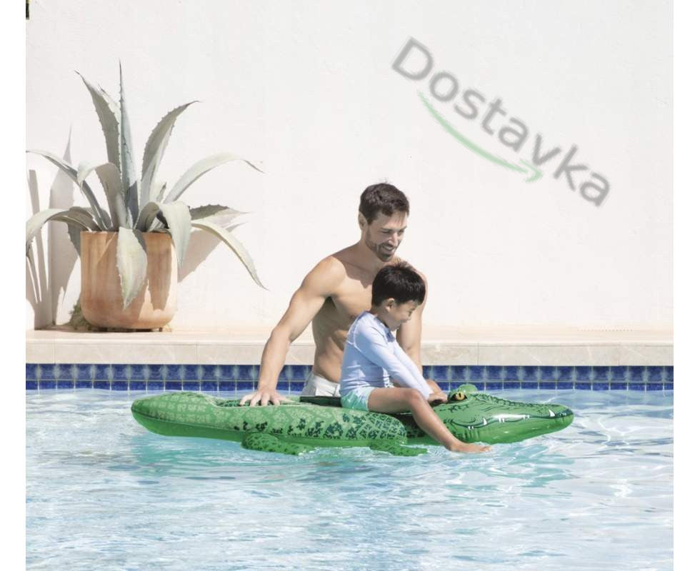 Inflatable toy raft Intex 58546 "Crocodile" (168x86 cm) for children's water games