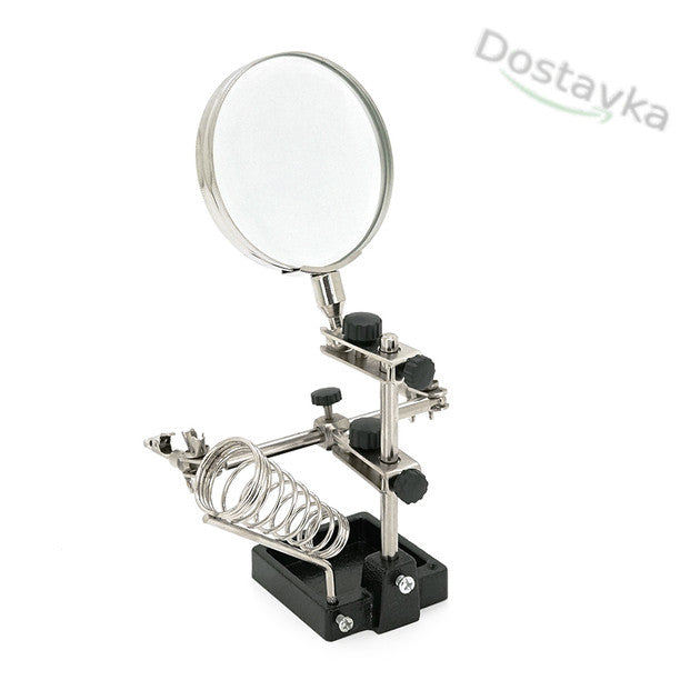 JM-508 Third Hand Soldering/Minor Repair Holder with 90mm Magnifying Glass