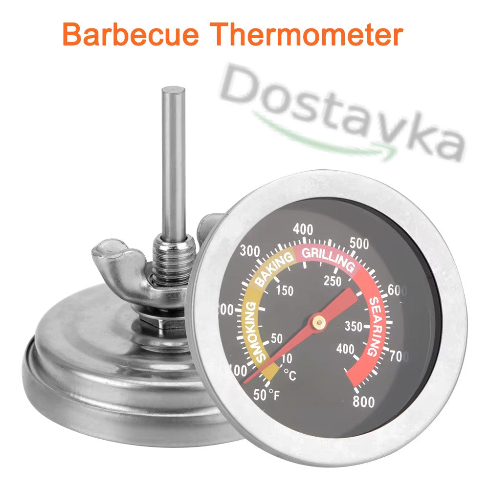 Metal Thermometer for Oven, Kitchen, Home, Grill, Smokehouse, BBQ, Baking (0-400/500℃ Sensor)