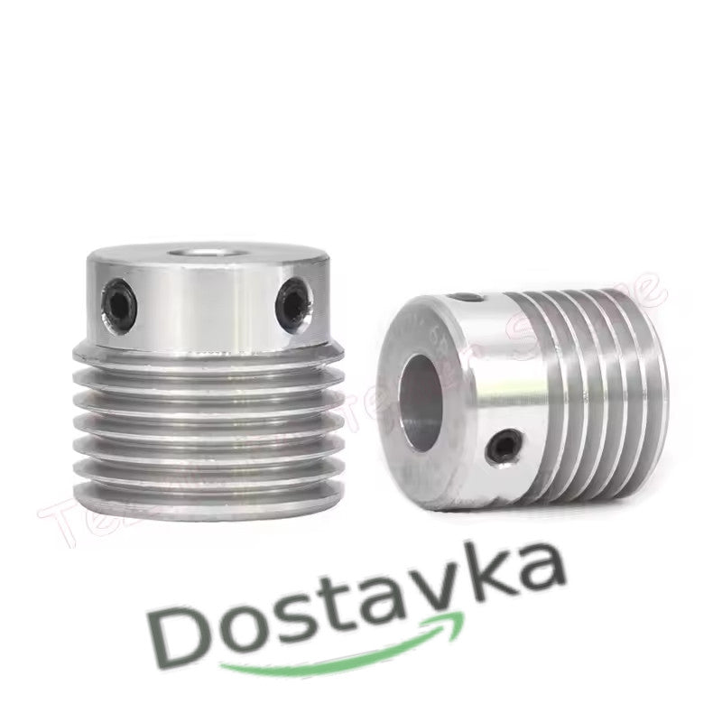 6PJ poly V-belt transmission pulley on 8mm shaft with key and pins