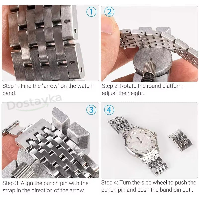 Watch Band Link Removal Tool with 12 Extra Punches