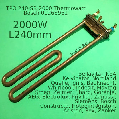 Bosch washing machine heating element Thermowatt TPO 240-SB-2000 (00265961)