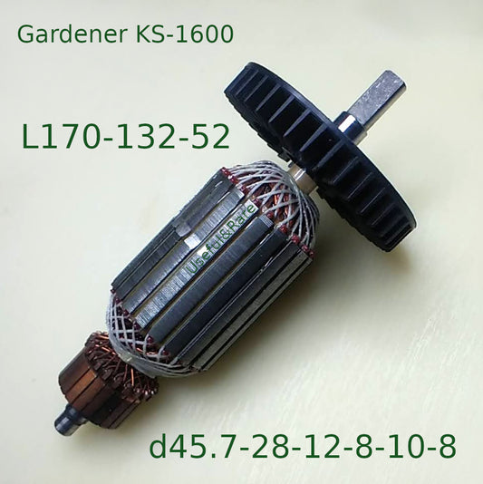 Gardener KS-1600 chainsaw electric motor armature D46 L170 w8