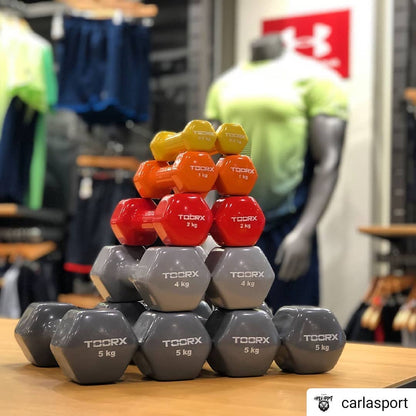 Dumbbell for fitness Toorx Vinyl 6 kg (MV-6)