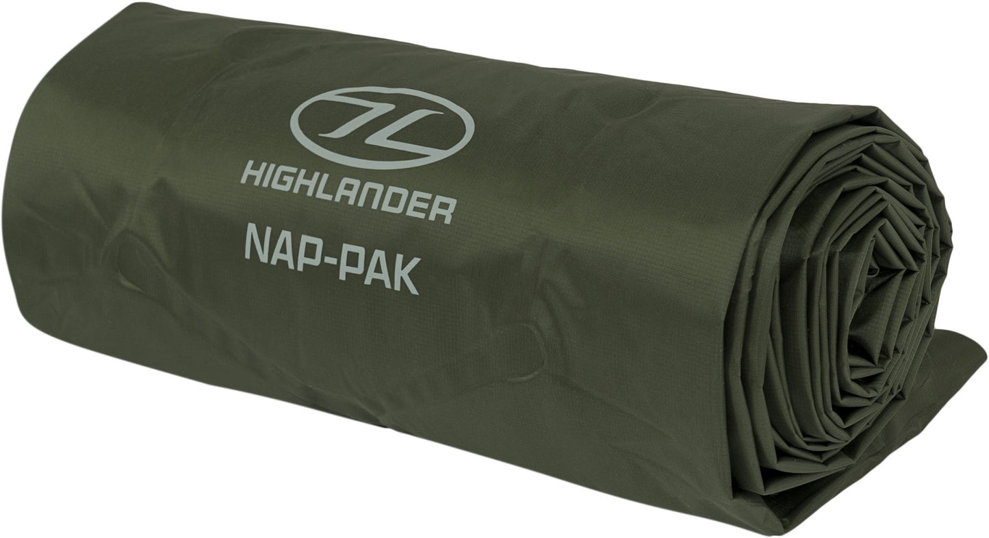 Kilimok inflatable Highlander Nap-Pak Inflatable Sleeping Mat 5 cm Olive (AIR071)