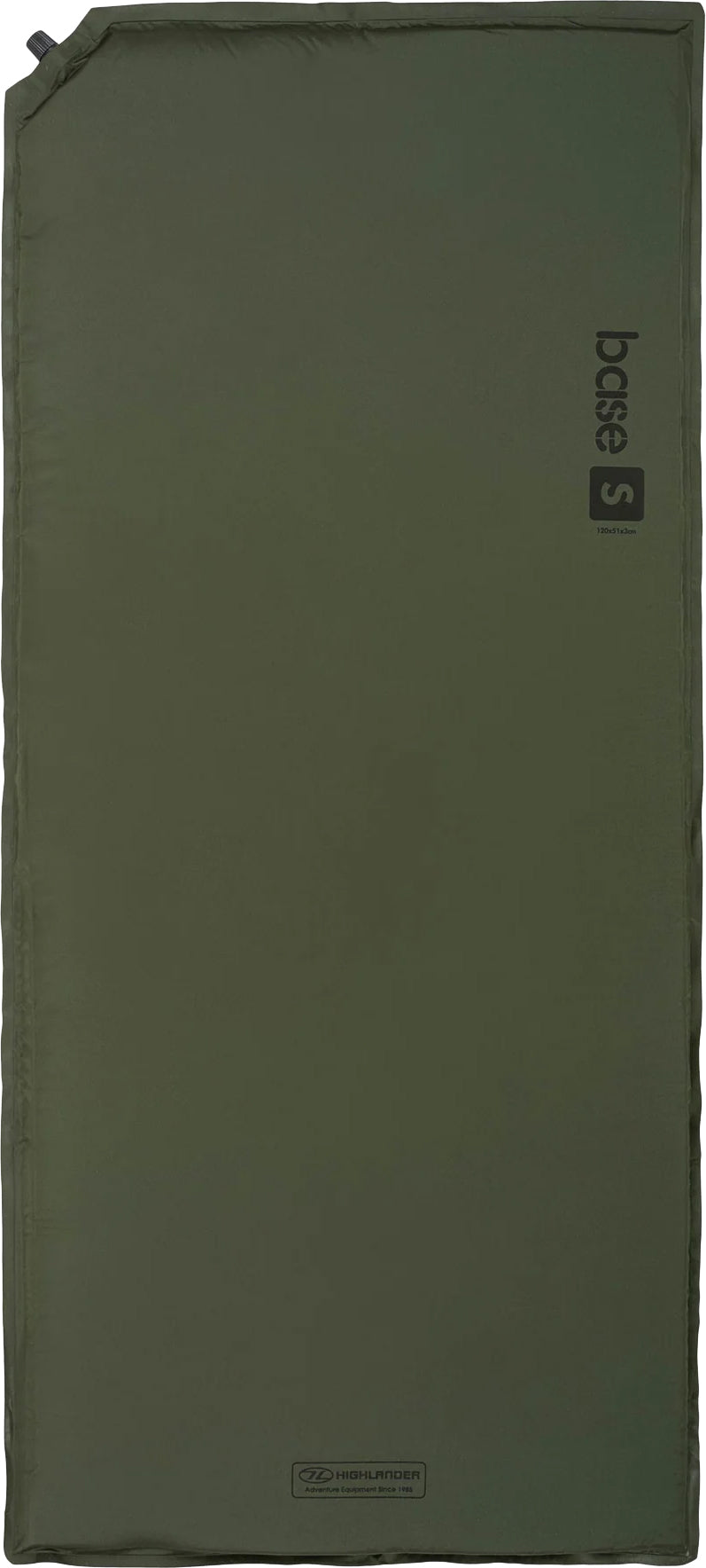 Килимок самонадувний Highlander Base S Self-inflatable Sleeping Mat 3 cm Olive (SM100-OG)