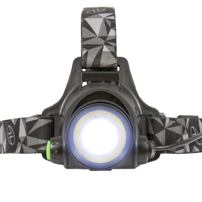 Headlamp Highlander Polaris 550 Rechargable Head Torch Black (TOR195)