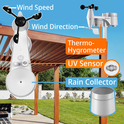 Weather station Bresser WIFI ClearView Weather Center 7-in-1 Sensor (7002586)