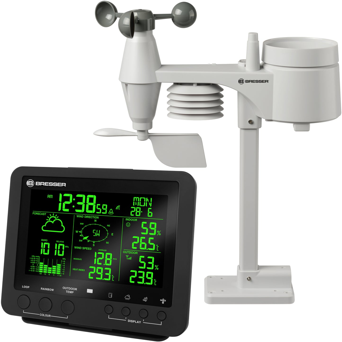 Weather station Bresser Weather Center 5-in-1 256 color Professional Black (7002520CM3000)