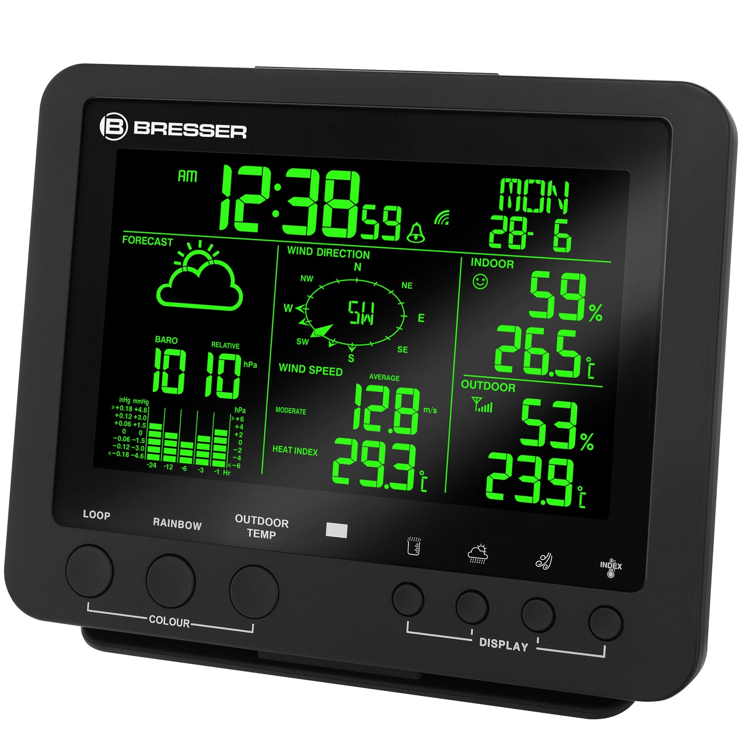 Weather station Bresser Weather Center 5-in-1 256 color Professional Black (7002520CM3000)