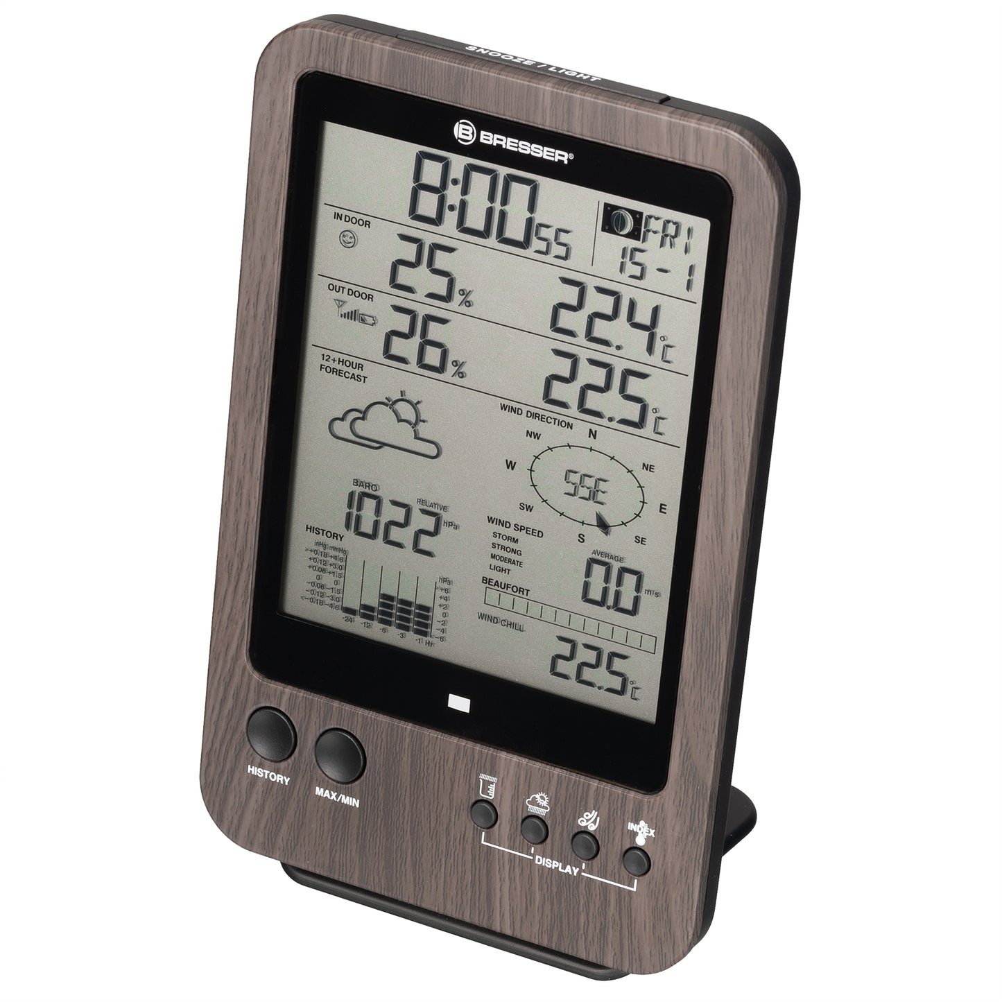Weather station Bresser Weather Center 5-in-1 WTW Brown (7002512)